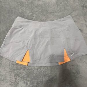 Nike Tennis Gray Skort with Orange Accents